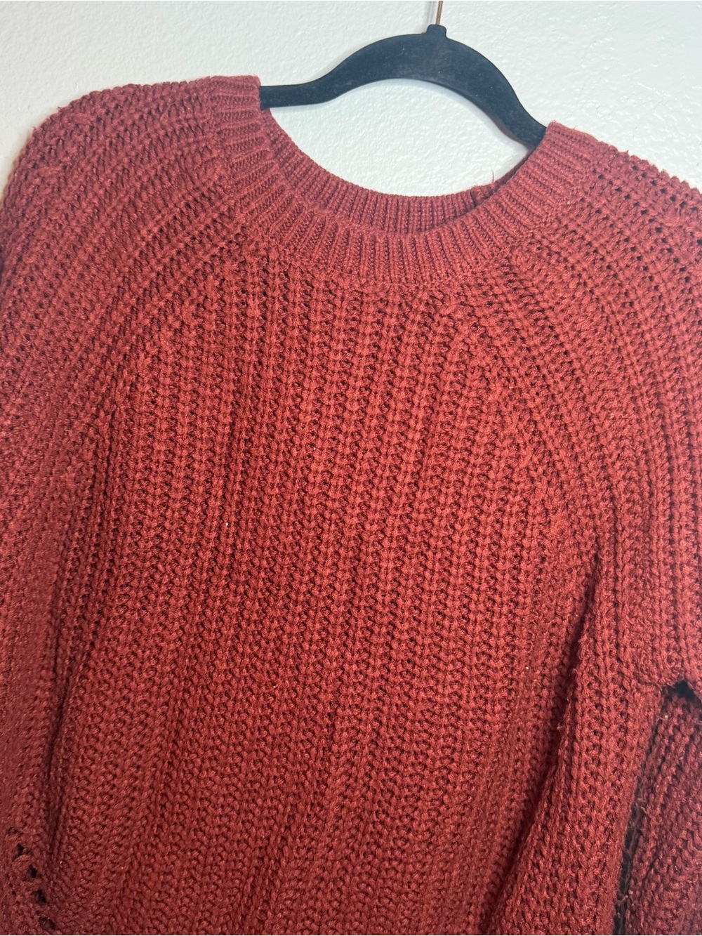 Rust Red Brown Women's Chunky Knit Sweater